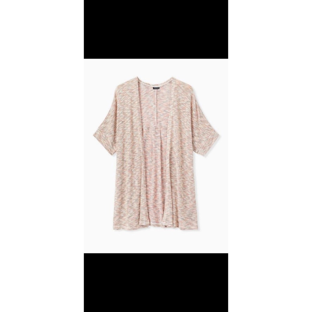 Torrid Multi Space Dye Hacci & Lurex Dolman Cardigan sz 0=Large